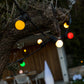 Guirlande lumineuse solaire 10 globes multicolore LED PARTY GUINGUETTE SOLAR 5.70m 8 modes - REDDECO.com