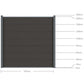 Gartenzaun-Kit mit Verdunkelungs-Verbundholz- und Aluminiumpaneelen - Basis-Set + 2 Verlängerungen: Länge 5,68 m