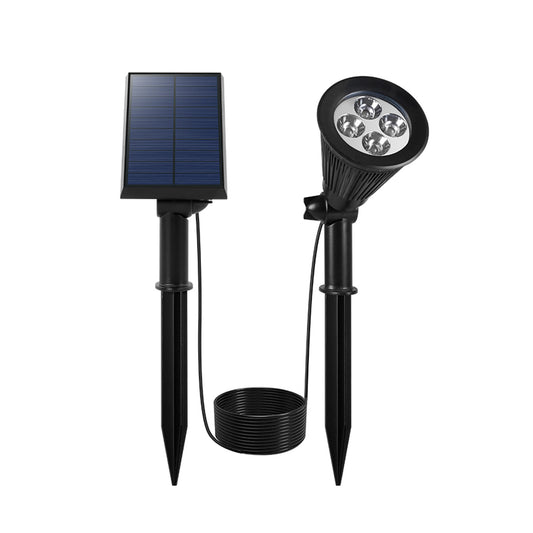 Spot solaire projecteur 2 en 1 à piquer ou à fixer dimmable LED blanc SPIKY AWAY W34 H42cm