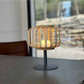 Lampe de table sans fil en bambou naturel LED blanc chaud/blanc dimmable STANDY MINI BAMBOU H25cm