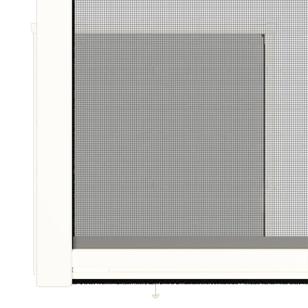 White aluminum roll-up window mosquito net - PREMIUM - L125xH150 cm